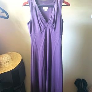 Elegant Sleeveless Purple dress